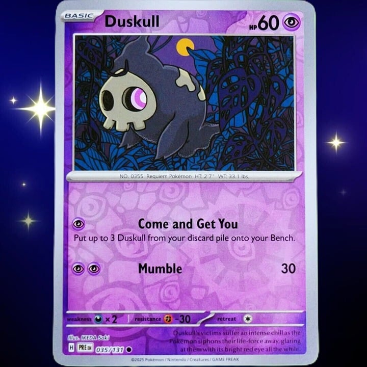 Duskull - Reverse Holo - Pokemon TCG Prismatic Evolutions #035/131