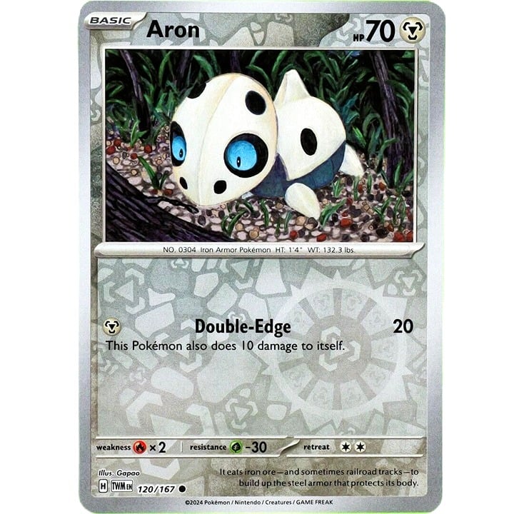 Aron - Reverse Holo - Pokemon Scarlet & Violet Twilight Masquerade #120/167