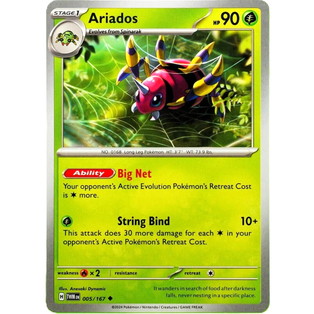 Ariados - Uncommon - Pokemon TCG Scarlet & Violet Twilight Masquerade #005/167