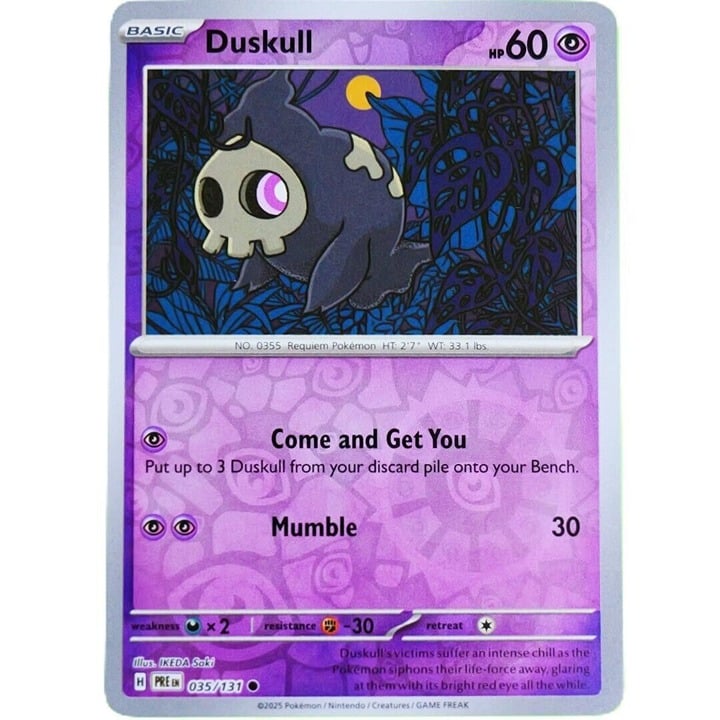 Duskull - Reverse Holo - Pokemon TCG Prismatic Evolutions #035/131
