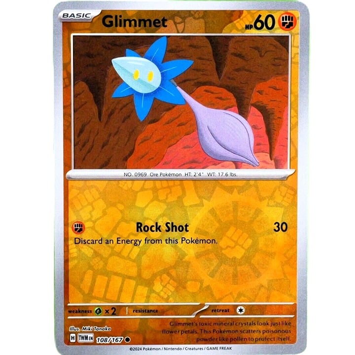 Glimmet - Reverse Holo - Pokemon Scarlet & Violet Twilight Masquerade #108/167