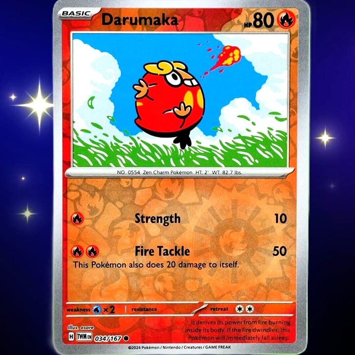 Darumaka - Reverse Holo - Pokemon Scarlet & Violet Twilight Masquerade #034/167