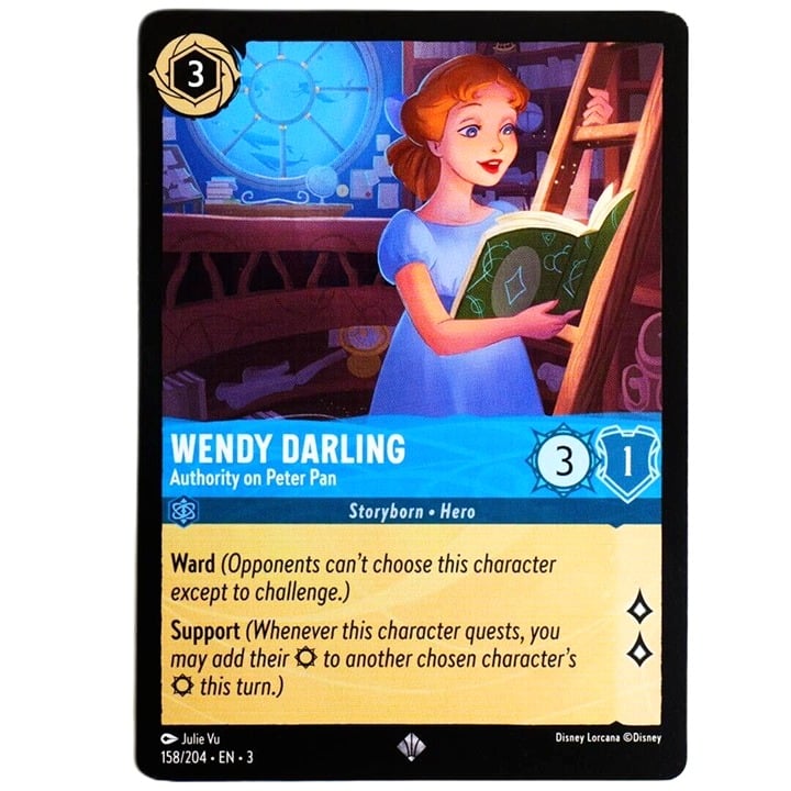 Wendy Darling Authority on Peter Pan - Super Rare - Disney Lorcana Into the Inklands #158/204