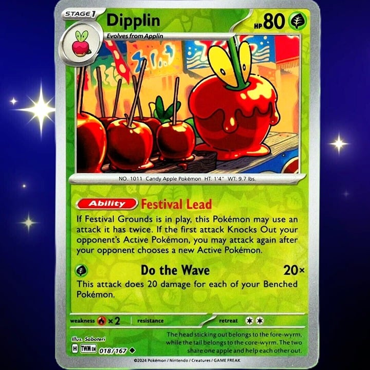 Dipplin - Reverse Holo - Pokemon Scarlet & Violet Twilight Masquerade #018/167