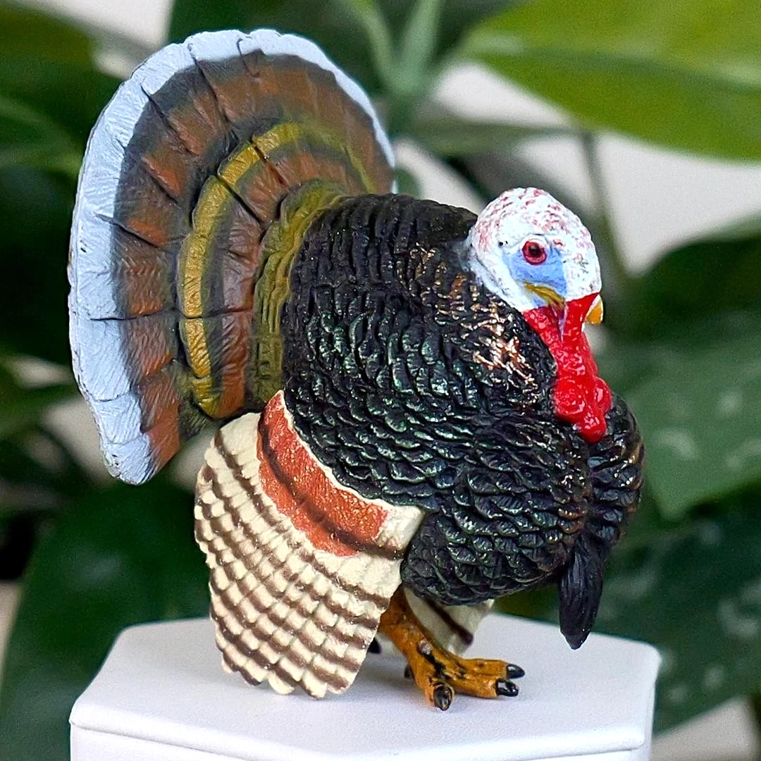 Turkey Figurine - Hand Painted & Collectible Farm Animal Toy Figure - Safari Ltd