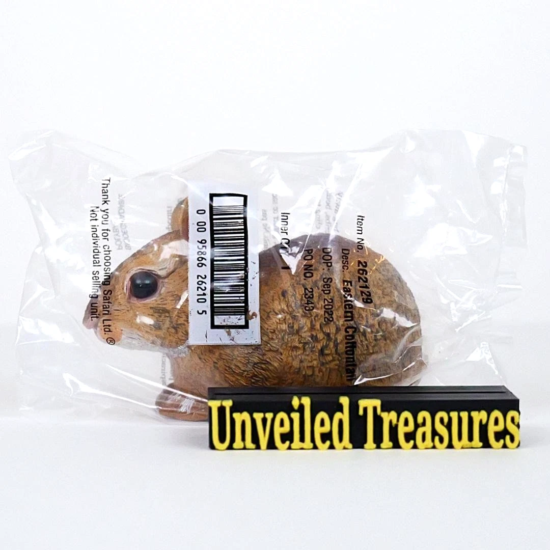 Eastern Cottontail Baby Rabbit Figurine - Hand Painted Wild Animal Toy Figure - Safari Ltd