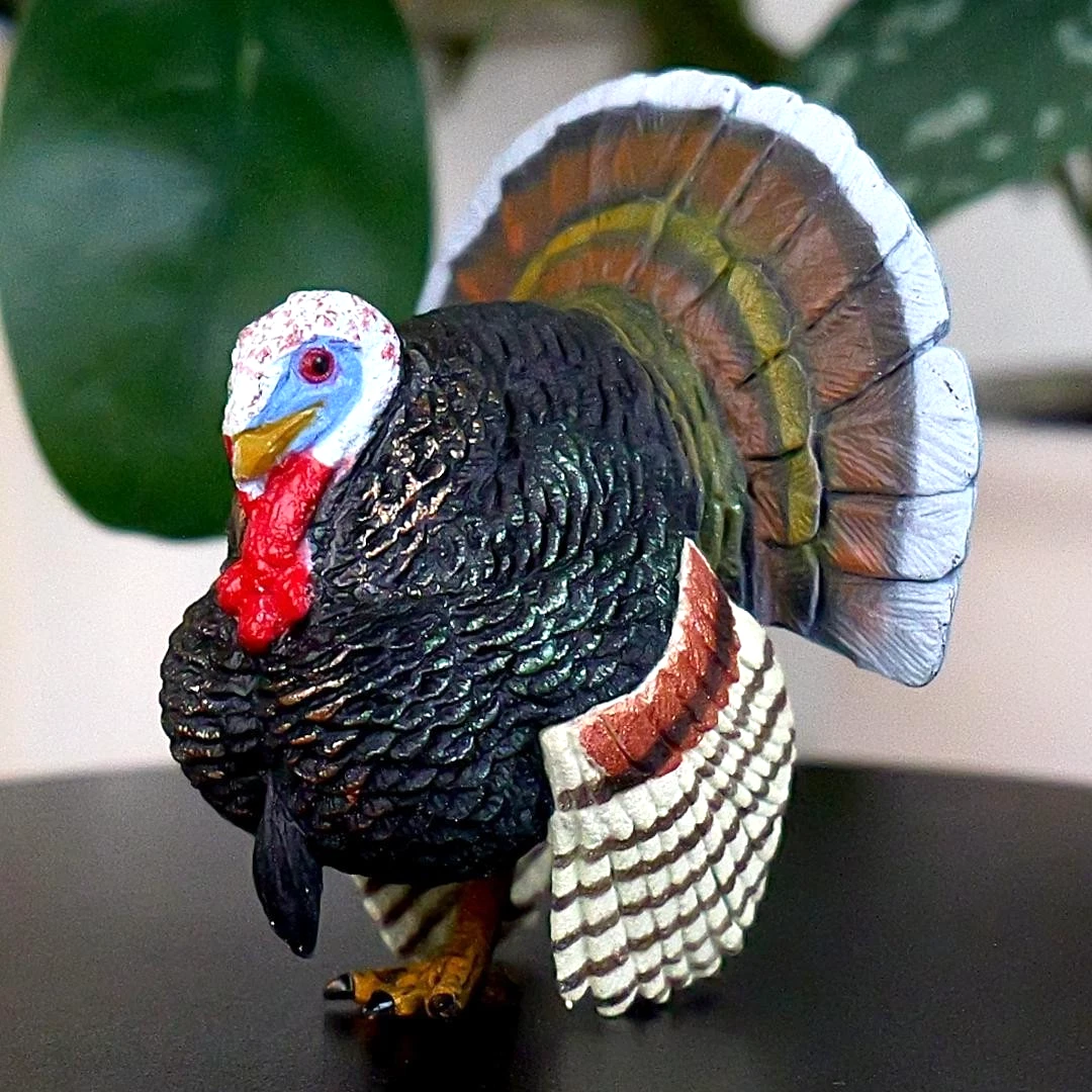 Turkey Figurine - Hand Painted & Collectible Farm Animal Toy Figure - Safari Ltd