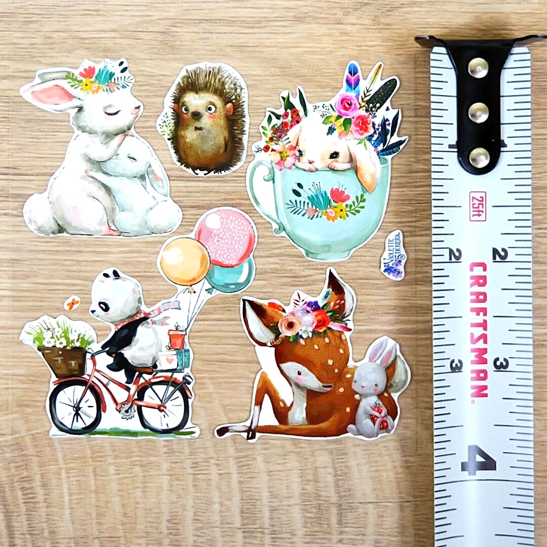 Forever Friends Stickers - 2 Sticker Sheets - Transparent Background - Stationary - Scrapbook