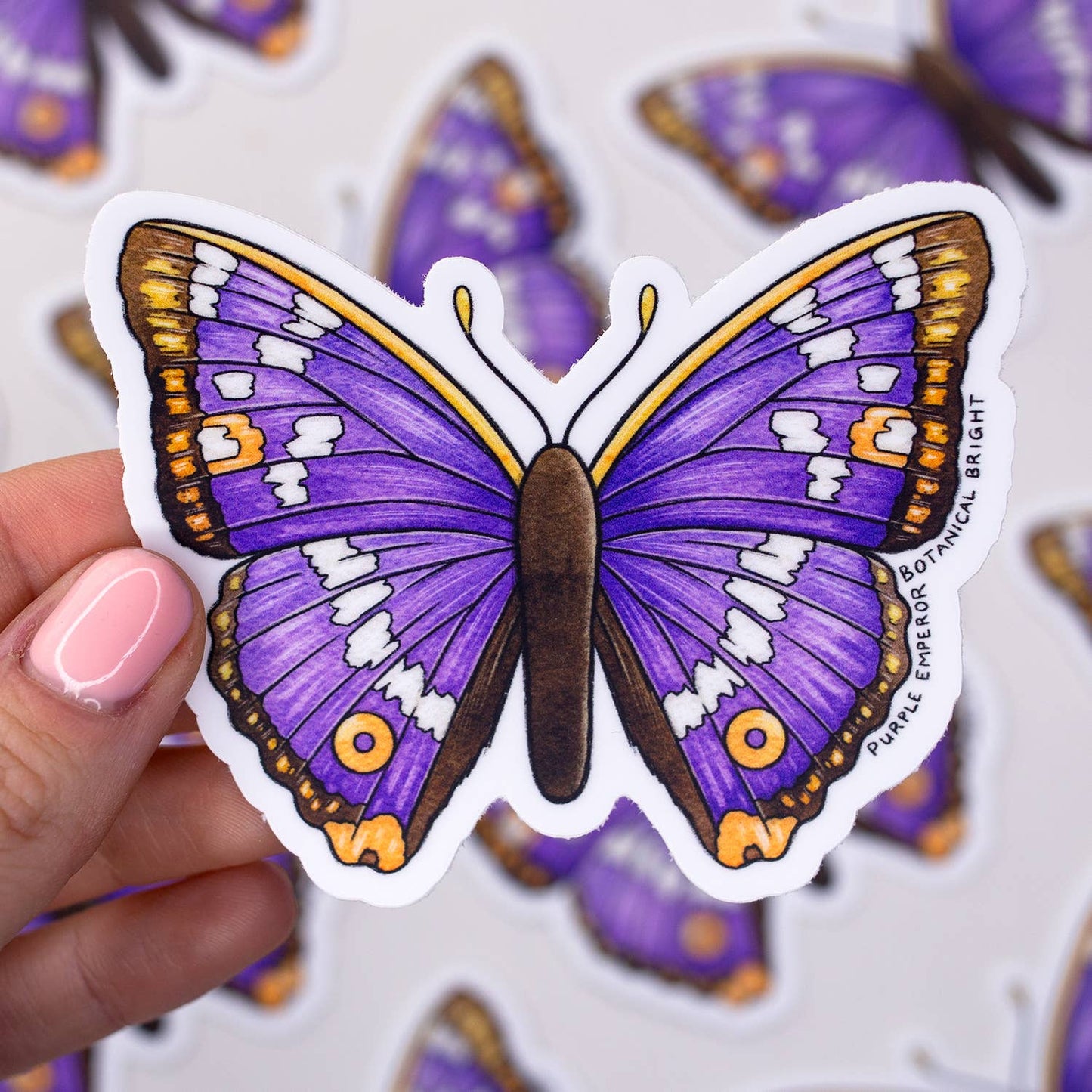 Purple Emperor Butterfly Sticker - Waterproof Vinyl