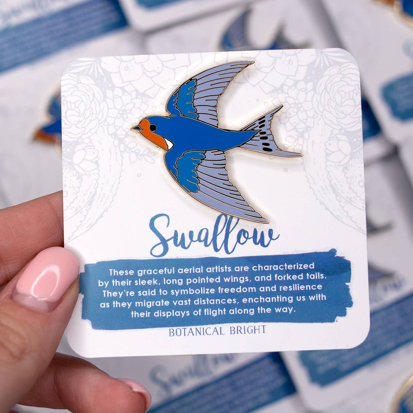 Swallow Bird Enamel Pin