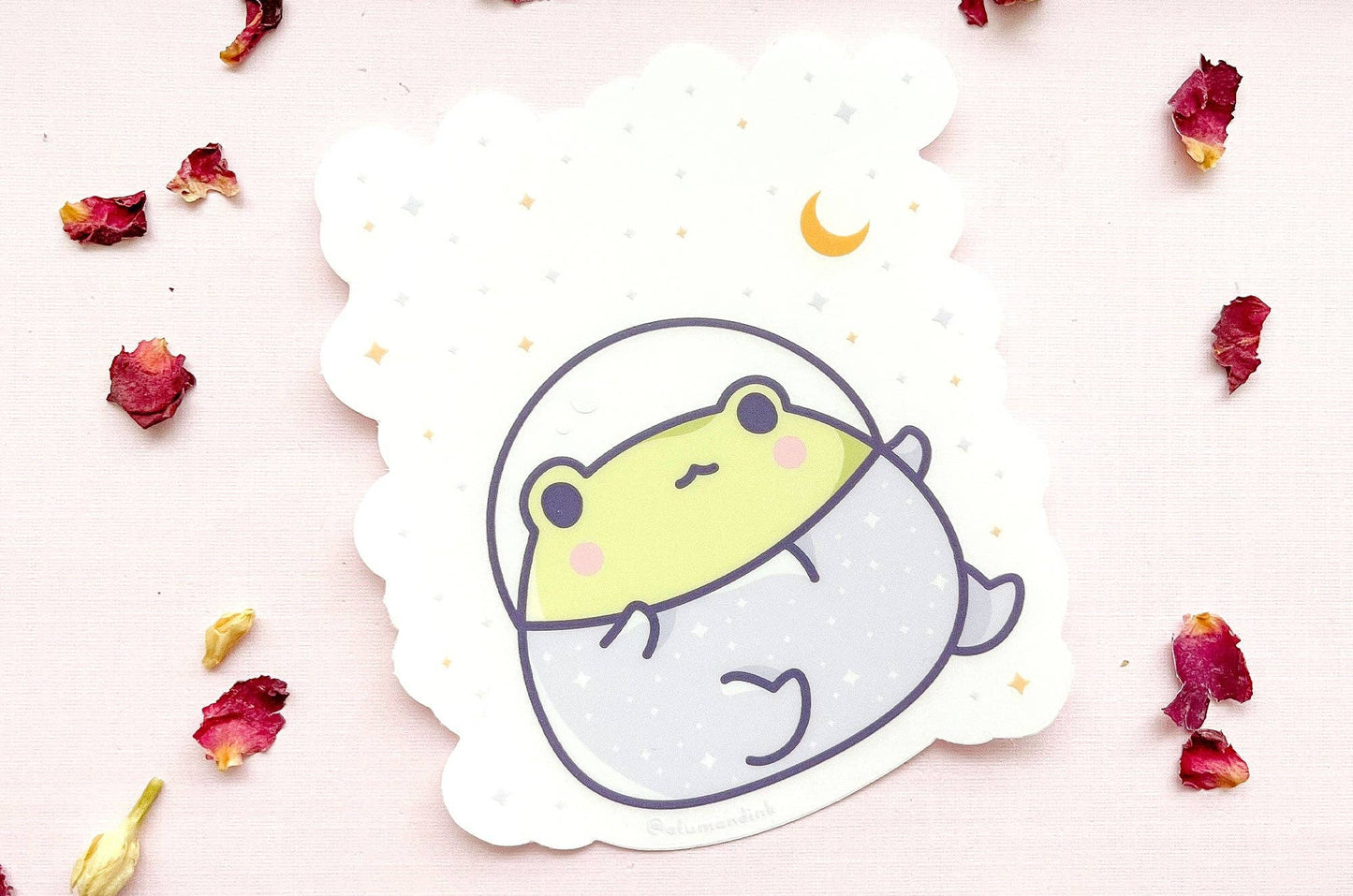 Gogo the Frog in Space Sticker - Clear Vinyl