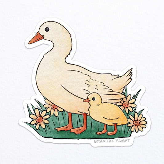 Duck & Duckling Bird Sticker - Waterproof Vinyl
