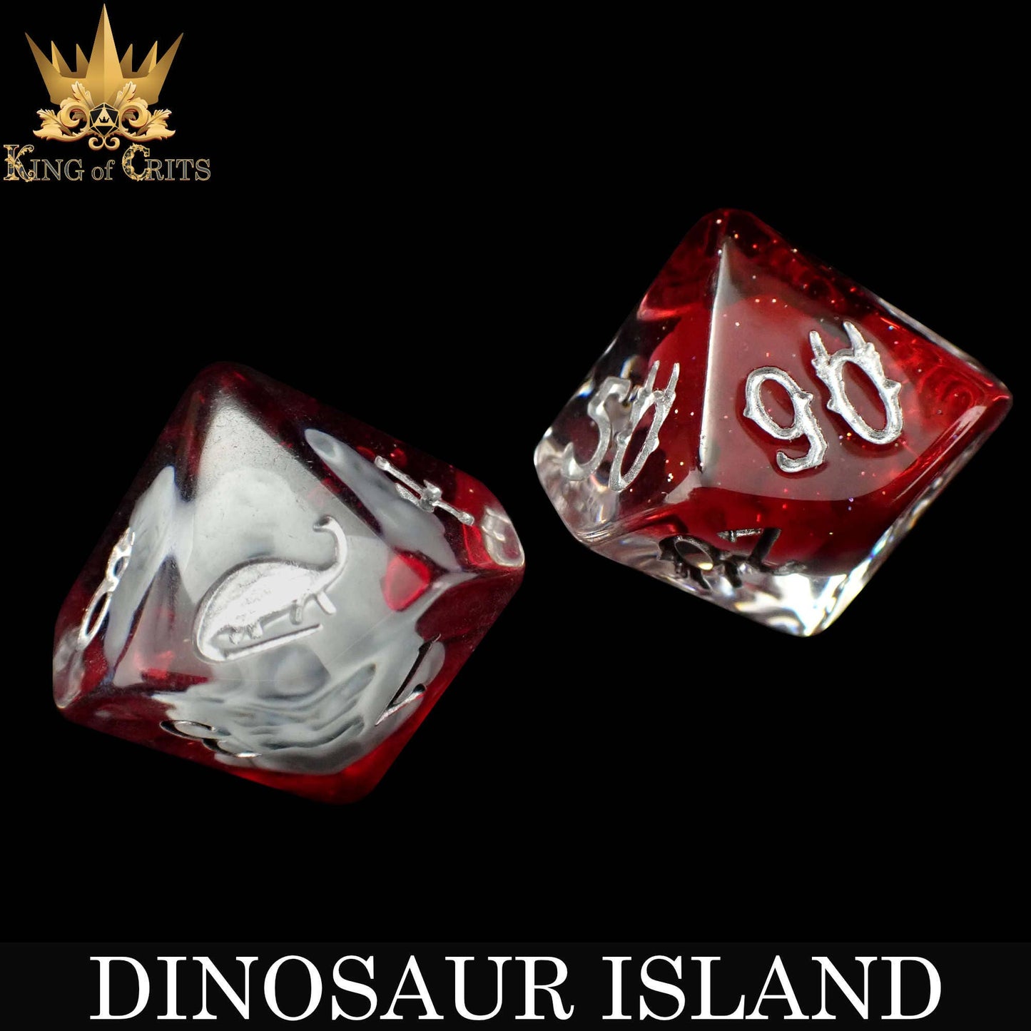 Dice Set - Dinosaur Island - 11 Resin Dice