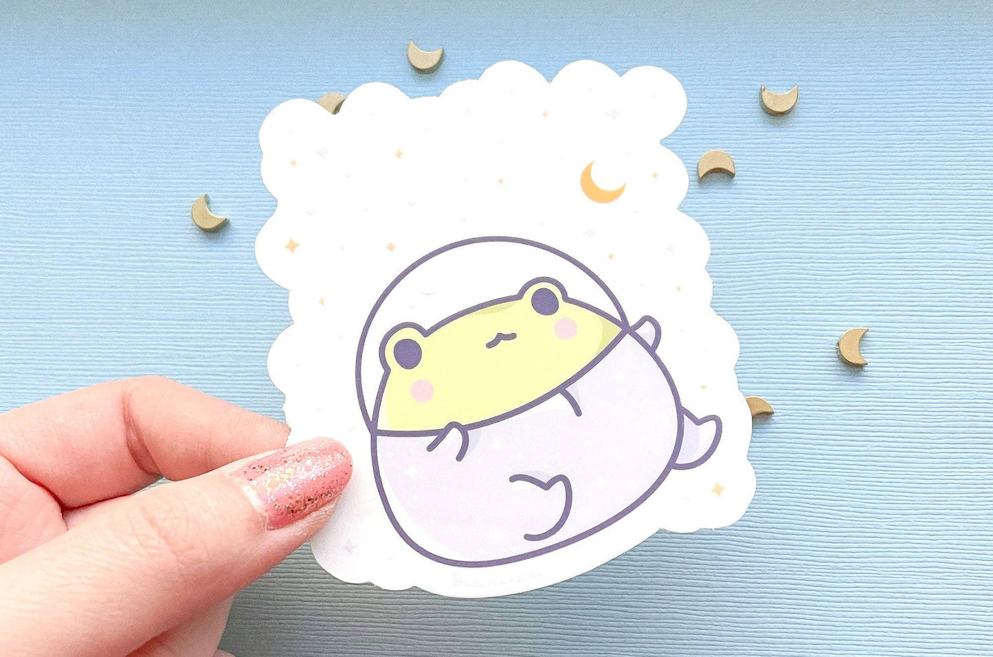 Gogo the Frog in Space Sticker - Clear Vinyl