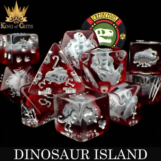 Dice Set - Dinosaur Island - 11 Resin Dice