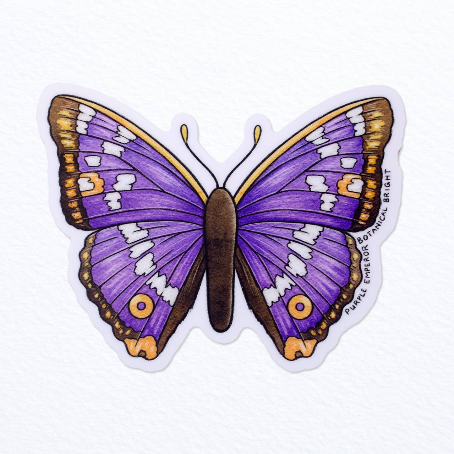 Purple Emperor Butterfly Sticker - Waterproof Vinyl