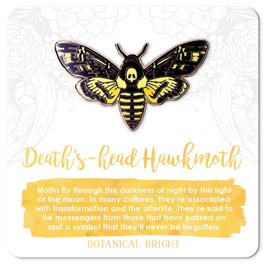 Death's-Head Hawkmoth Enamel Pin