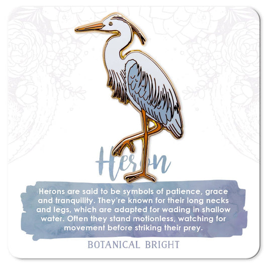 Heron Bird Enamel Pin