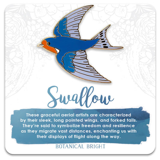 Swallow Bird Enamel Pin