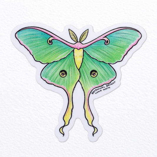 Luna Moth Sticker - Waterproof Vinyl