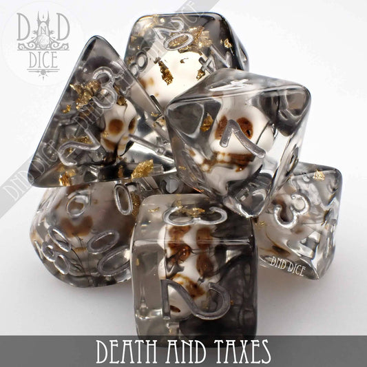 Dice Set - Death and Taxes - 7 Resin Dice