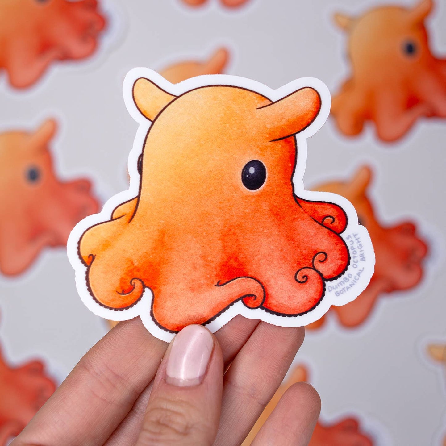 Dumbo Octopus Sticker - Waterproof Vinyl