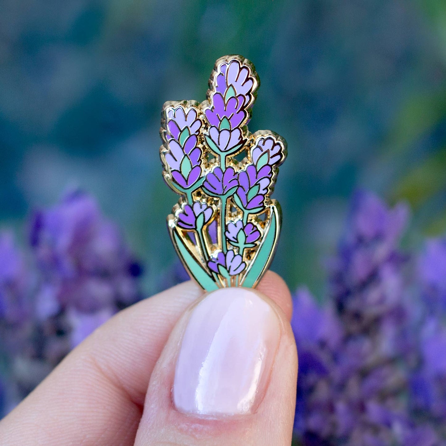 Lavender Flower Enamel Pin