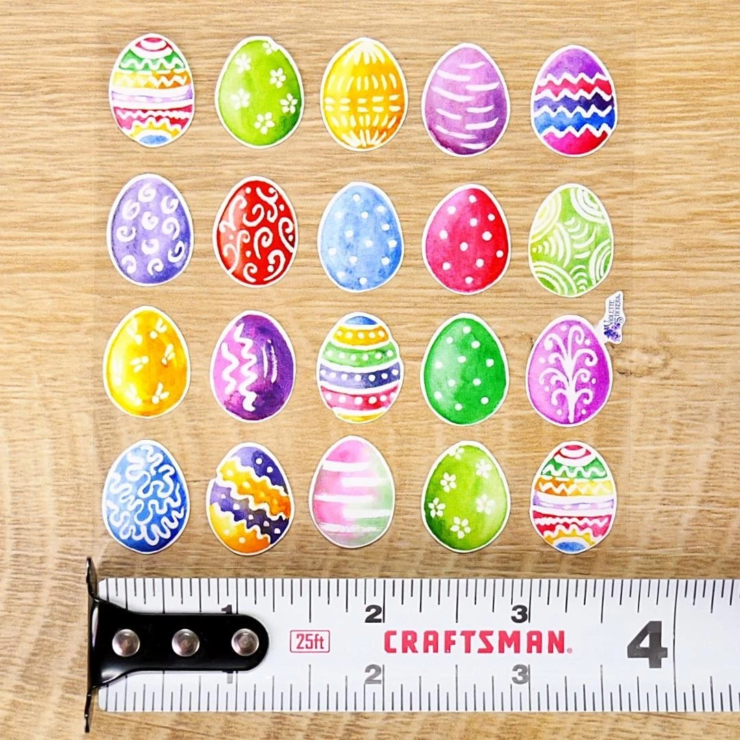 Pastel Easter Eggs Stickers - 2 Spring Sticker Sheets