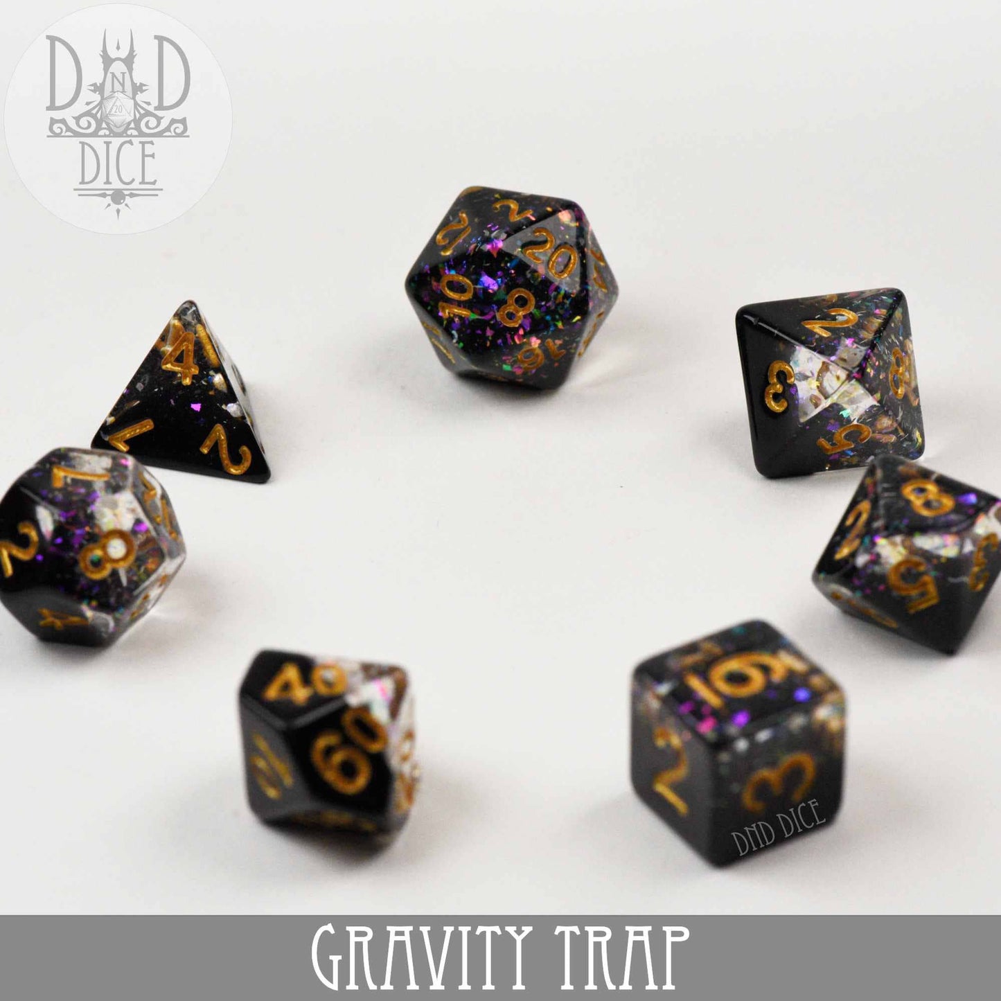 Dice Set - Gravity Trap - 7 Resin Dice