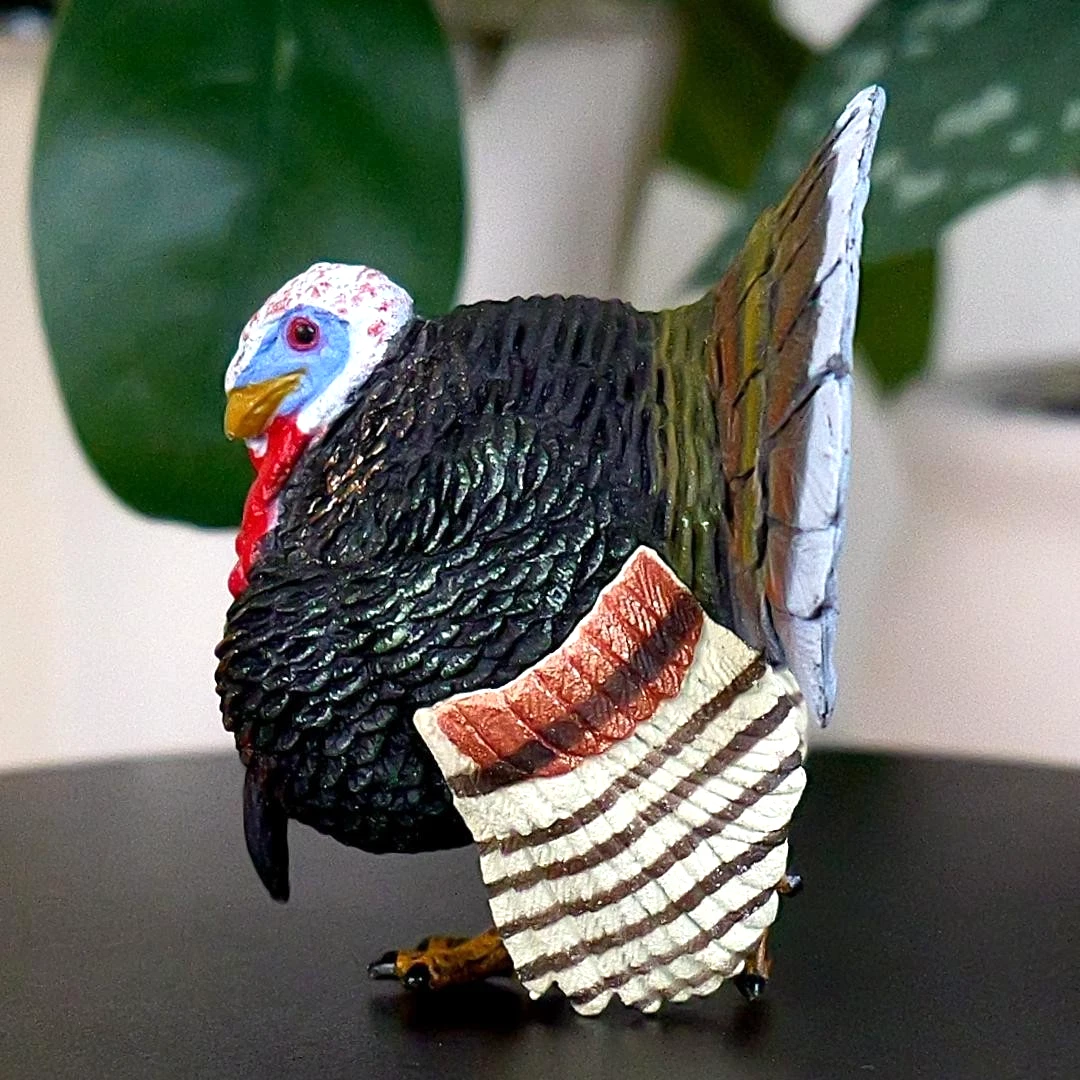Turkey Figurine - Hand Painted & Collectible Farm Animal Toy Figure - Safari Ltd