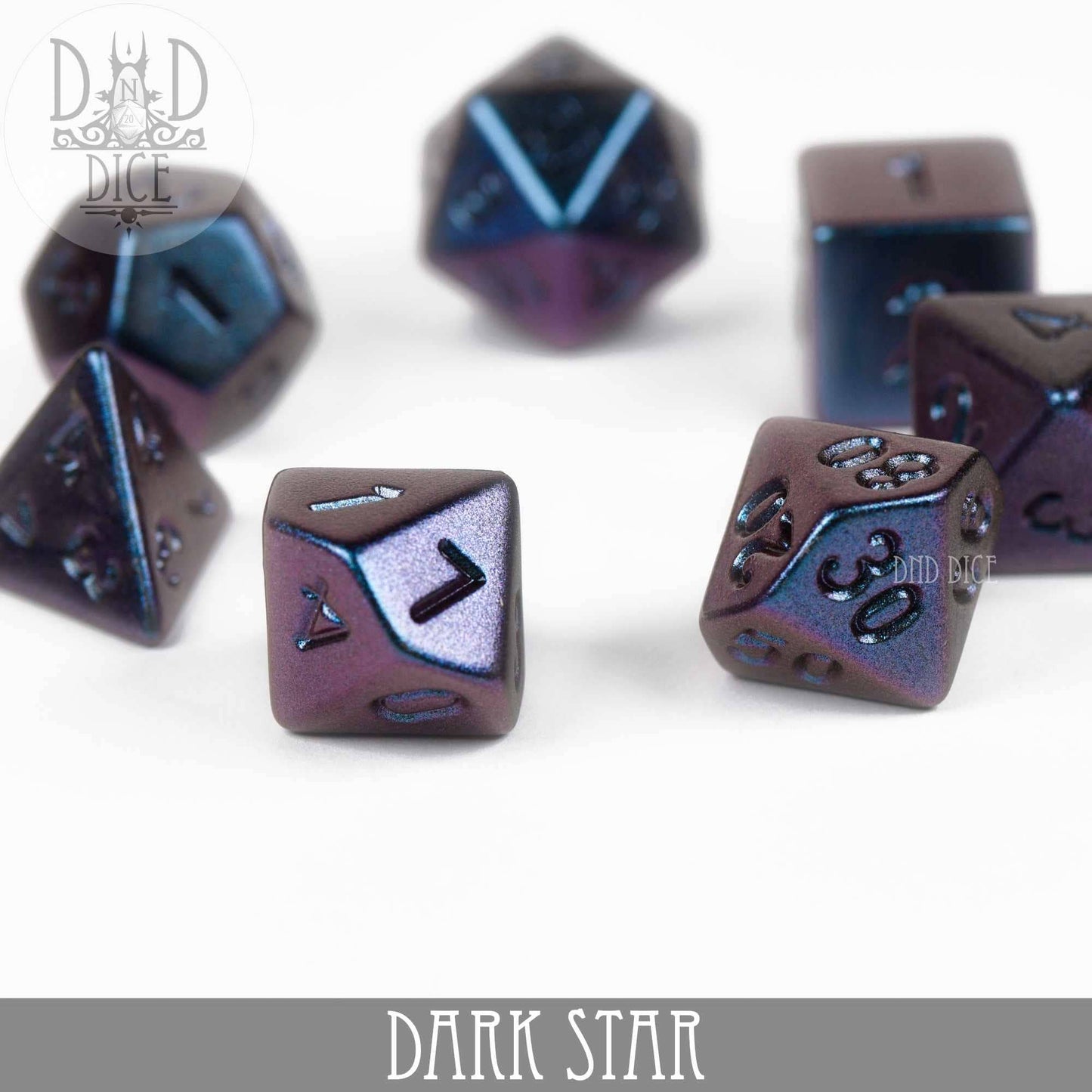 Dice Set - Dark Star - 7 Acrylic Dice