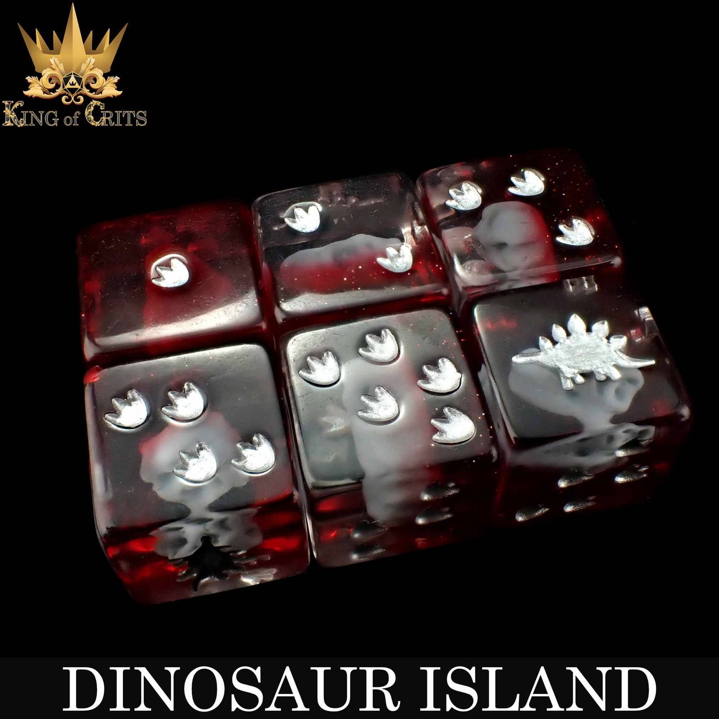 Dice Set - Dinosaur Island - 11 Resin Dice