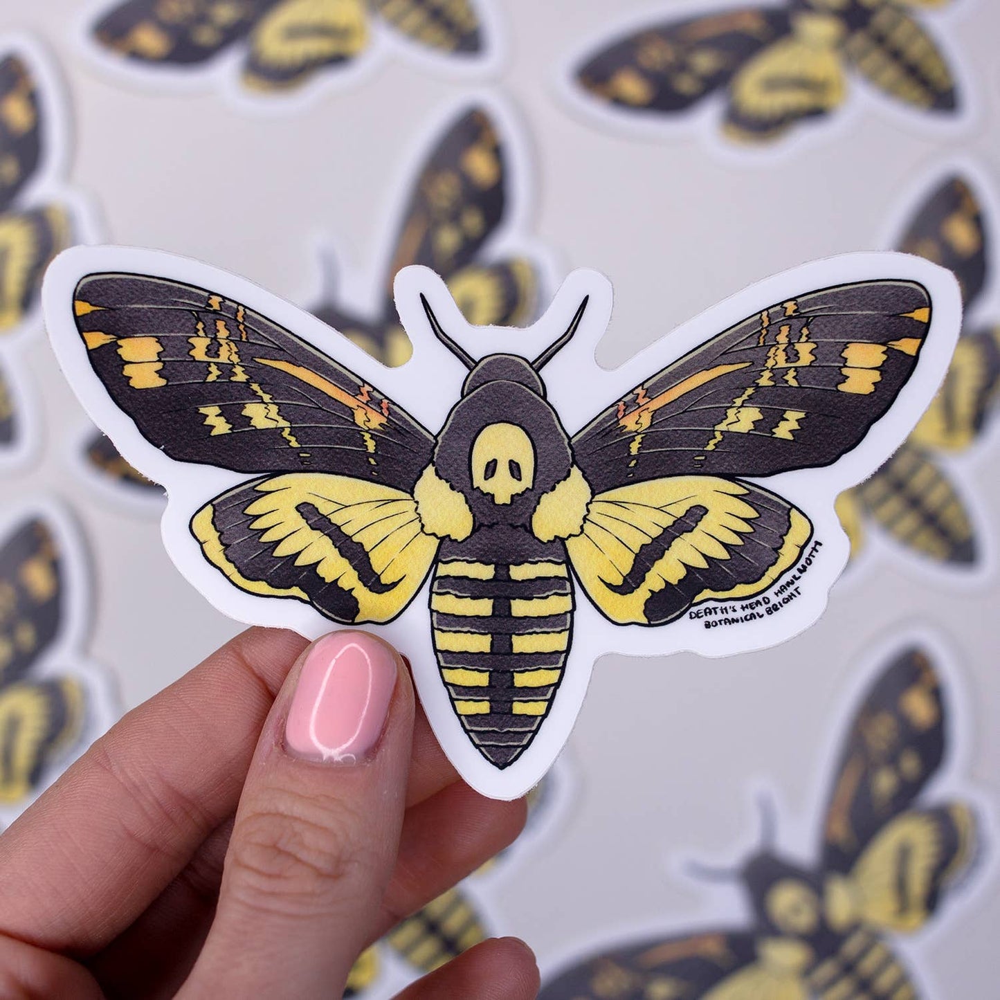 Death's-Head Hawkmoth Sticker - Waterproof Vinyl