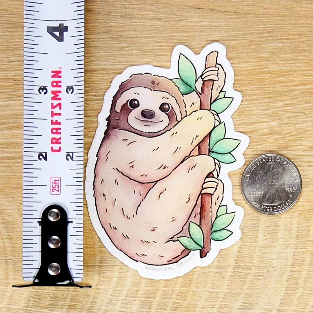 Sloth Sticker - Waterproof Vinyl Wild Animal & Nature Decal