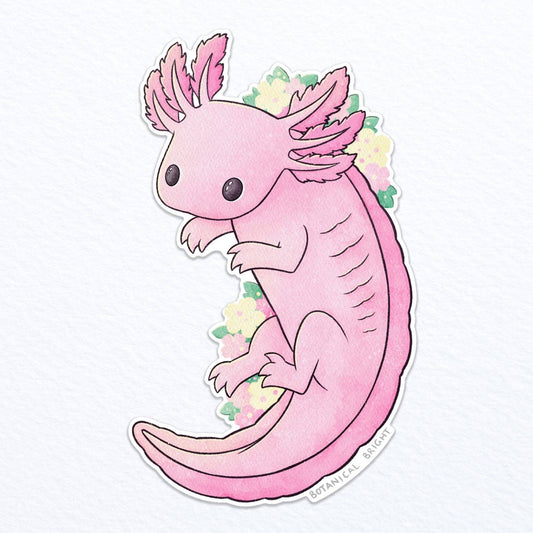 Swimming Axolotl Sticker - Waterproof Vinyl