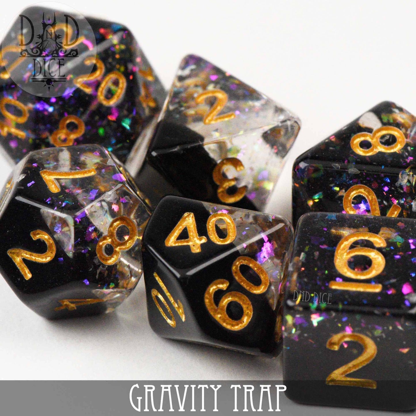 Dice Set - Gravity Trap - 7 Resin Dice