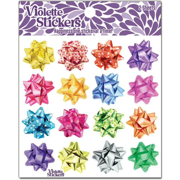 Present Bows Stickers - Realistic Gift Wrapping Sticker Sheets