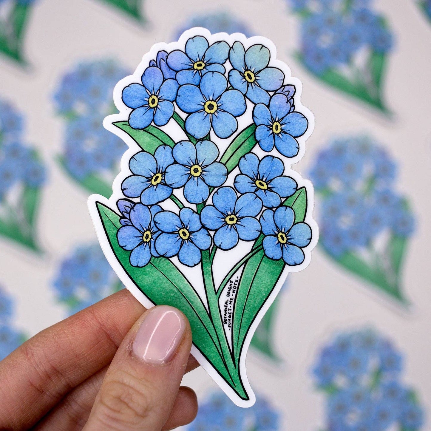 Forget-Me-Not Sticker - Alaska State Flower - Waterproof Vinyl