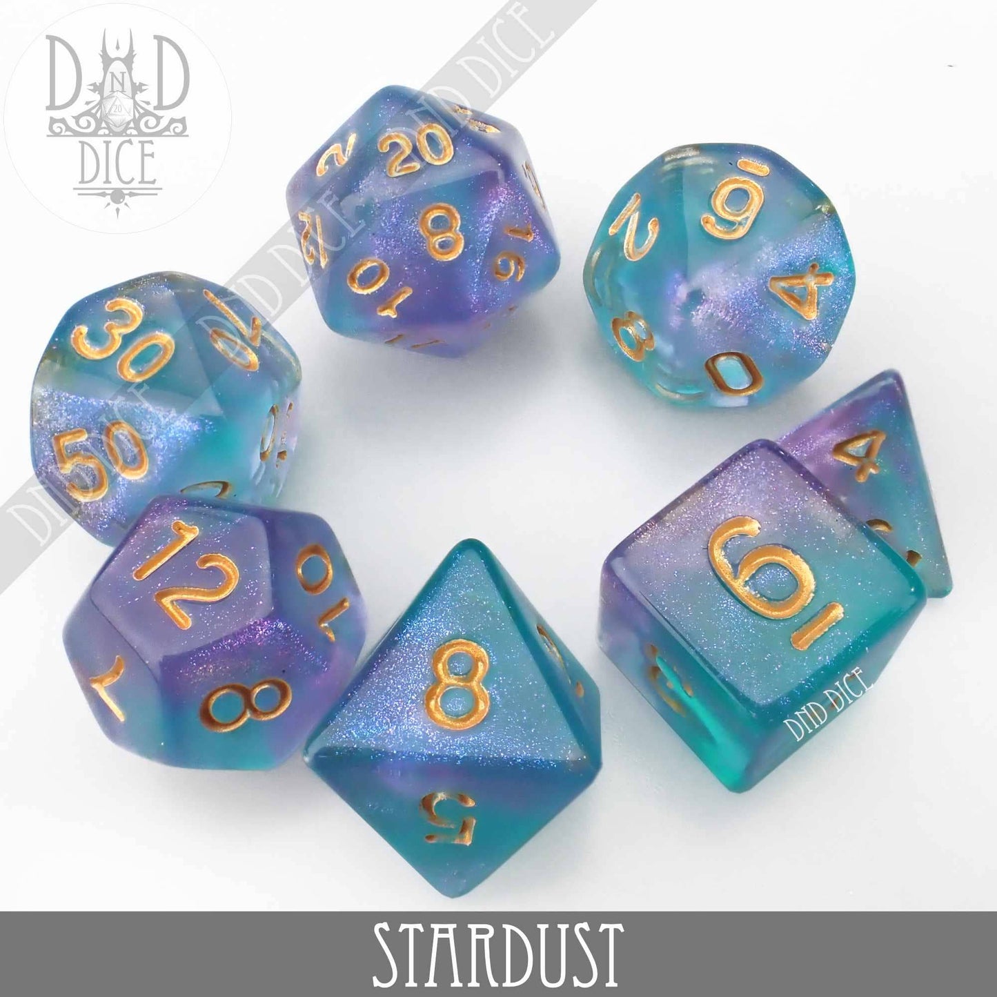 Dice Set - Stardust - 7 Acrylic Dice