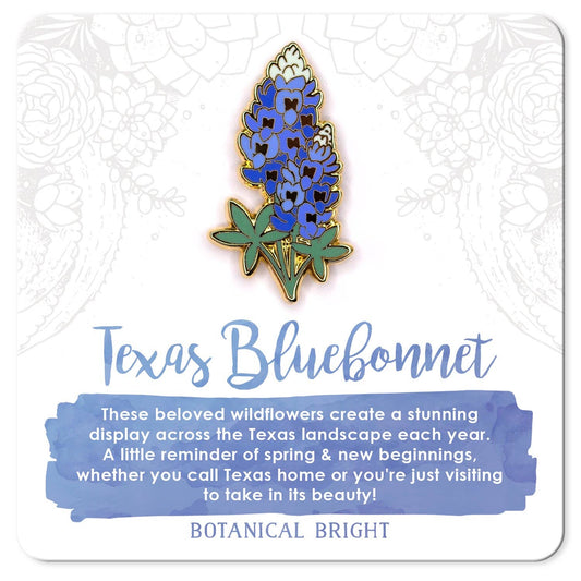 Texas Bluebonnet Enamel Pin - Texas State Flower