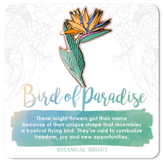 Bird of Paradise Flower Enamel Pin