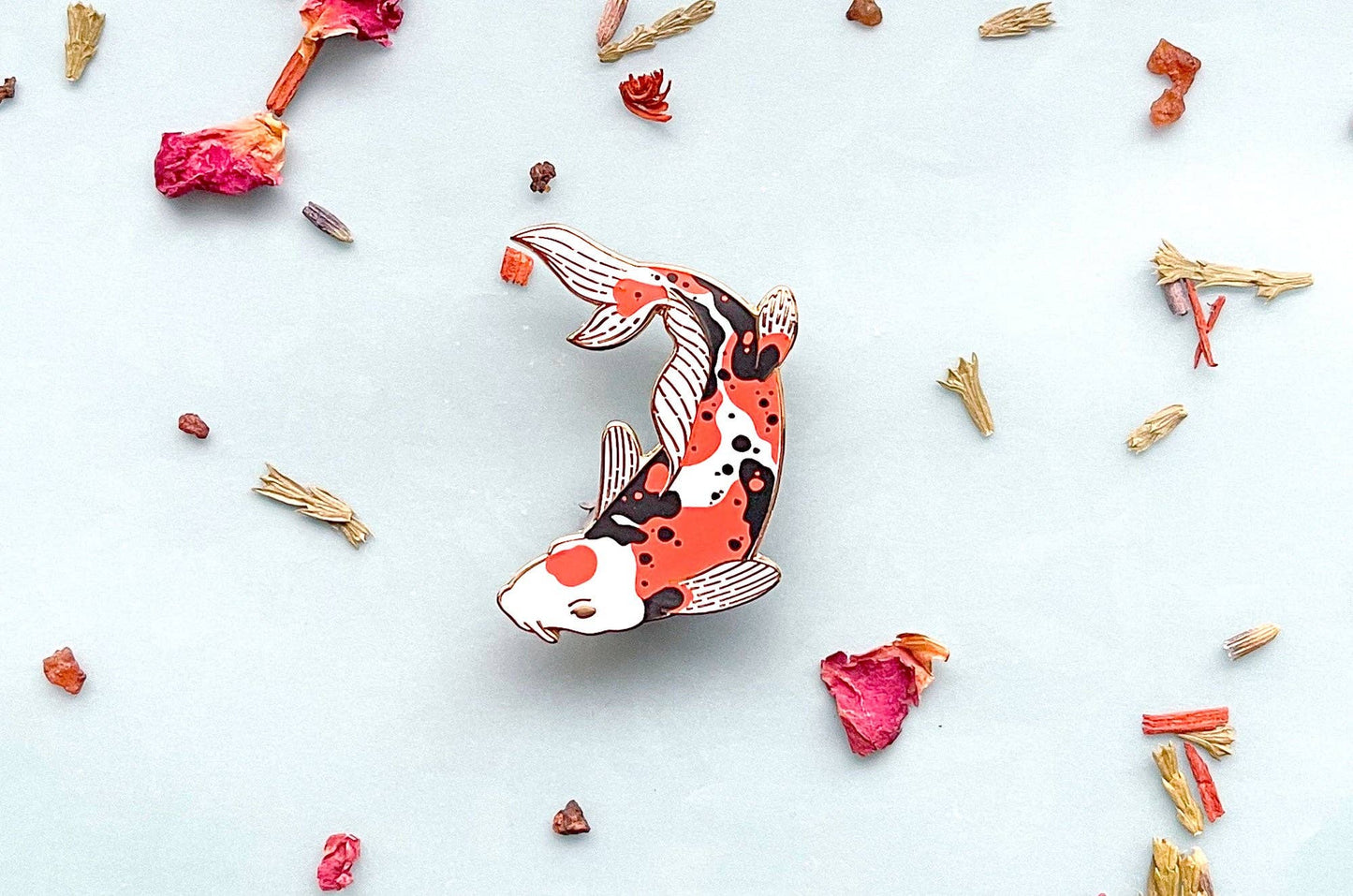 Doitsu Sanke Koi Fish Enamel Pin