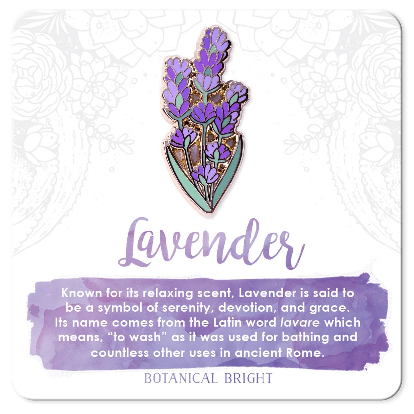 Lavender Flower Enamel Pin