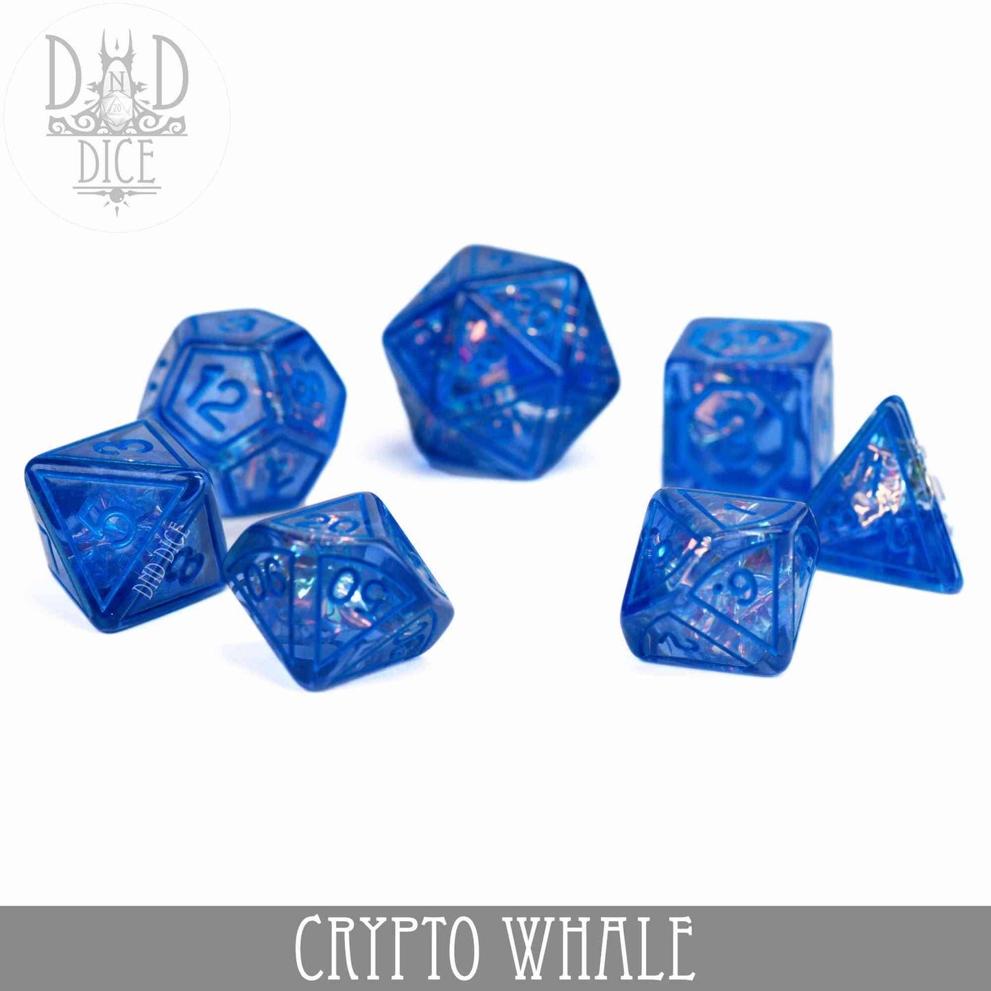 Dice Set - Crypto Whale - 7 Resin Dice