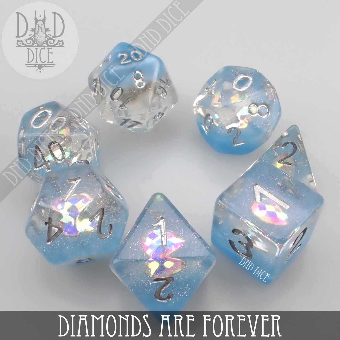 Dice Set - Diamonds Are Forever - 7 Resin Dice