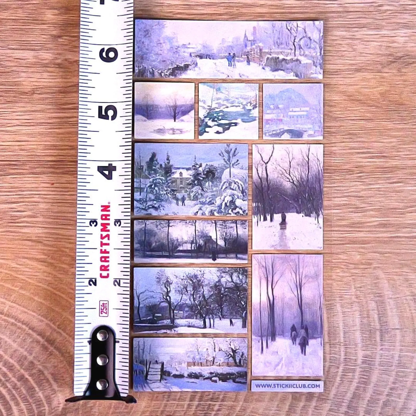 Winter Landscape Stickers - Scenic Snowy Sticker Sheet
