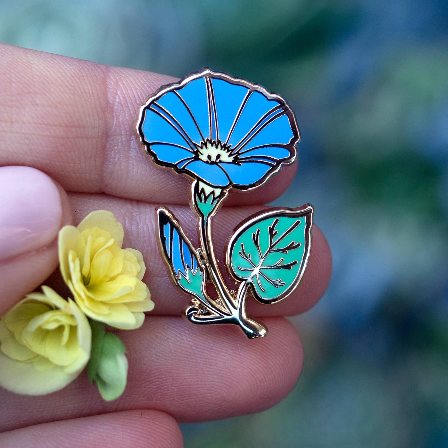 Morning Glory Enamel Pin - September Birth Flower