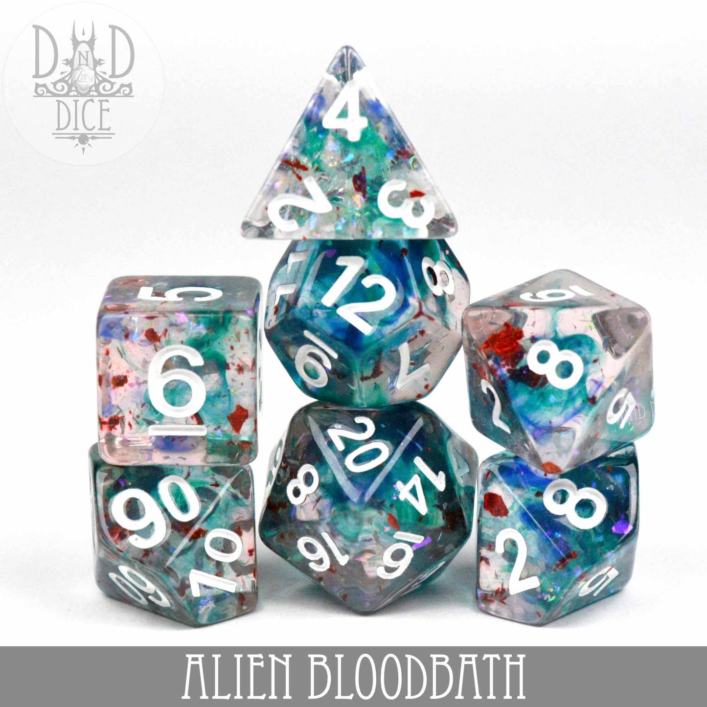 Dice Set - Alien Bloodbath - 7 Resin Dice