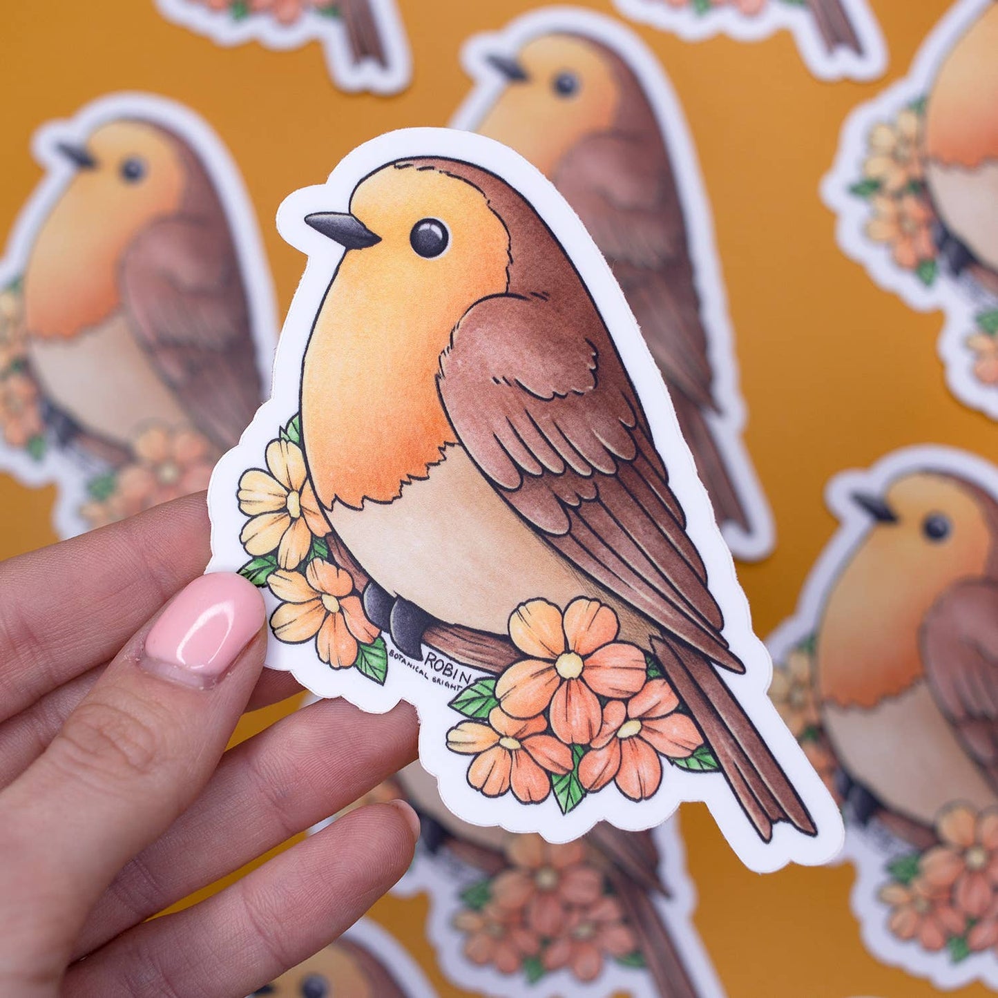 Robin Bird Sticker - Waterproof Vinyl