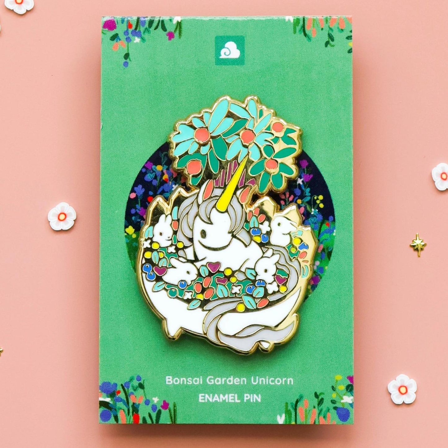 Unicorn Enamel Pin - Bonsai Garden - Mythical Creature